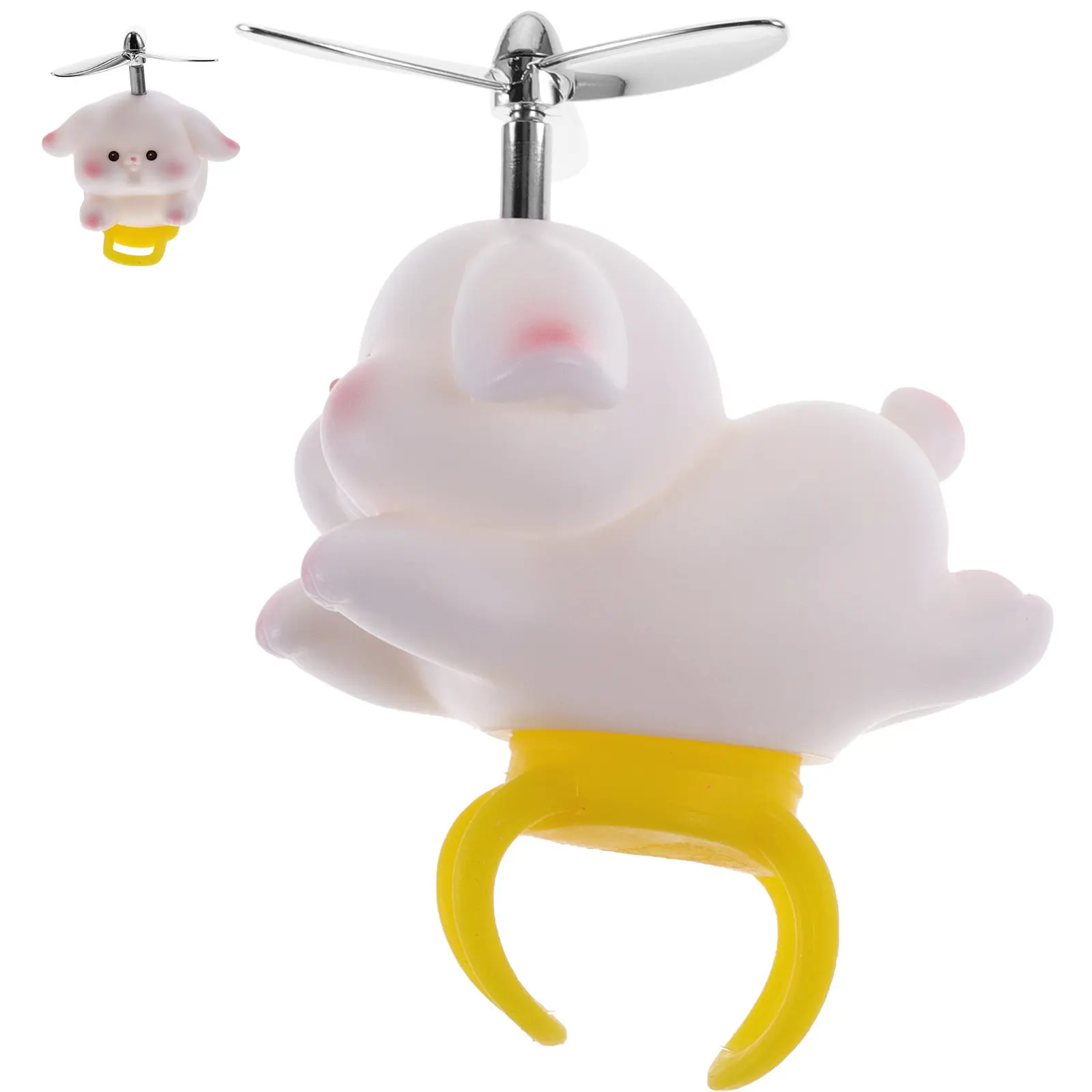 Rabbit Bike Handlebar Propeller Decoration Cute Vinyl Bicycle Motorcycle Accessories Fun Unique Rabbit Propeller Small Windmill