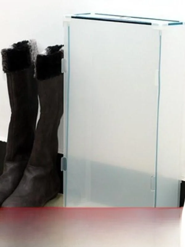 

Thickened Crystal Shoe Box with Drawn out Flip Cover And Metal Long Boot Transparent Plastic Storage Box for Home Use