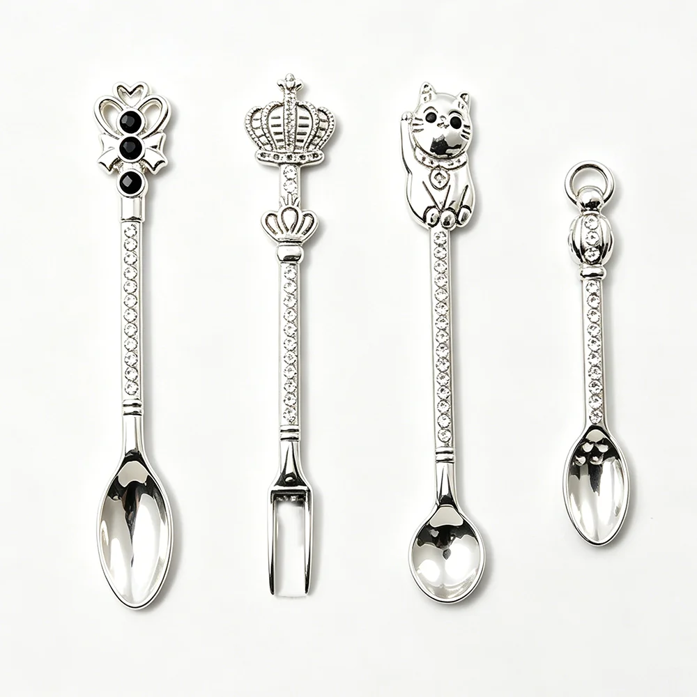 Mini Tobacco Spoon 4PCS Mixed Metal Micro-tuning Bottle Shovel Tea Herb Powder Spade Smoking Tools view 5