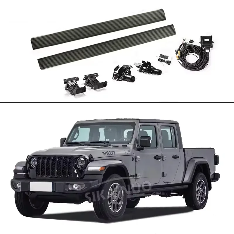 

electric retractable side steps deployable power running board automatic powersteps exterior nerf bar for Jeep Gladiator JT