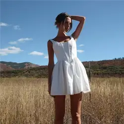 Vestiti estivi donna 2024 abiti corti per le donne abiti da sera da sera mini abito aderente bianco elegante abito con volant senza schienale
