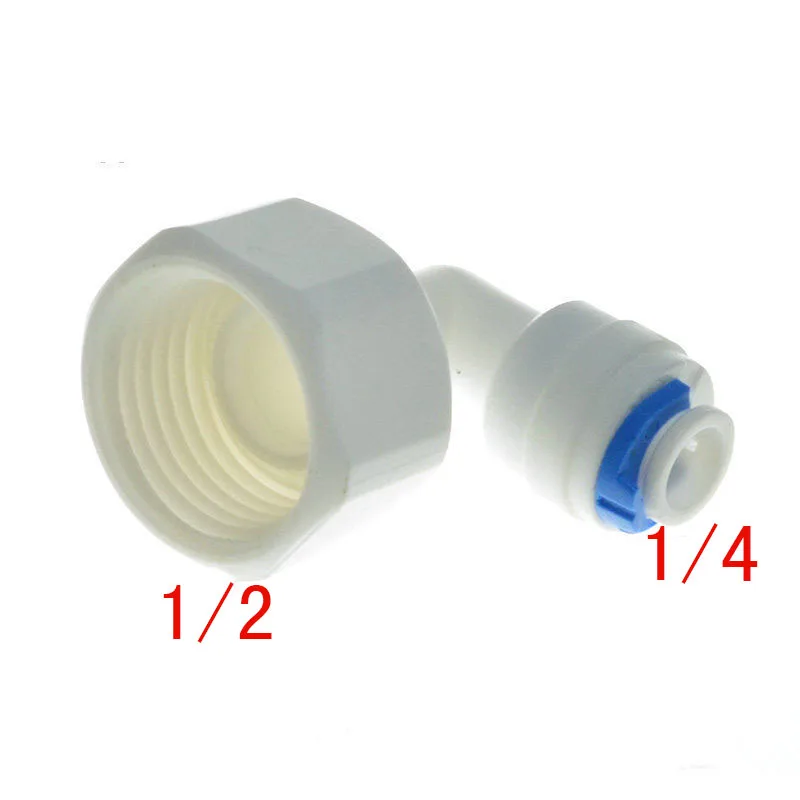 

5PCS 1/4" OD Hose 1/2" female Elbow Connection Quick Connector RO Water ST014D