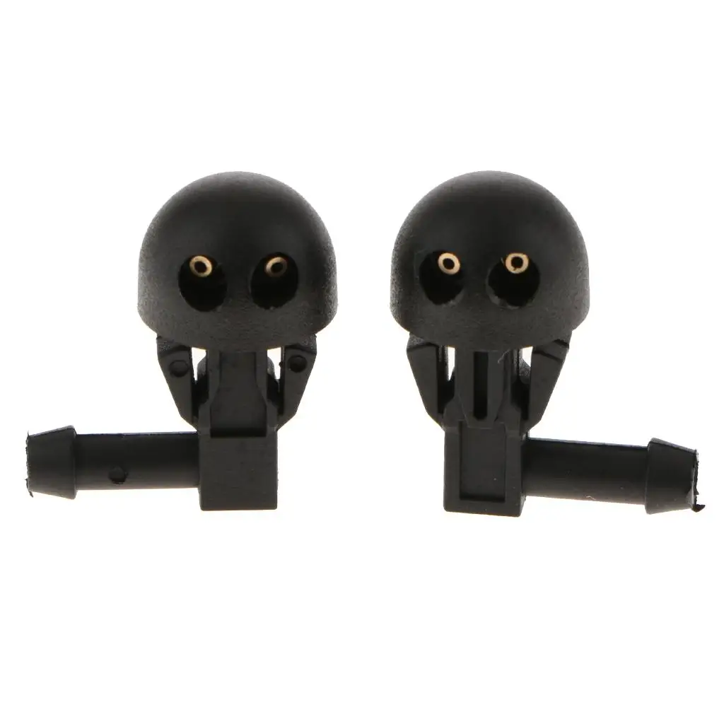 Bico de água para limpador de para-brisa de carro, 2 peças, spray para peugeot 206 6438av 6438e6 6438j2, bico ajustável em formato redondo