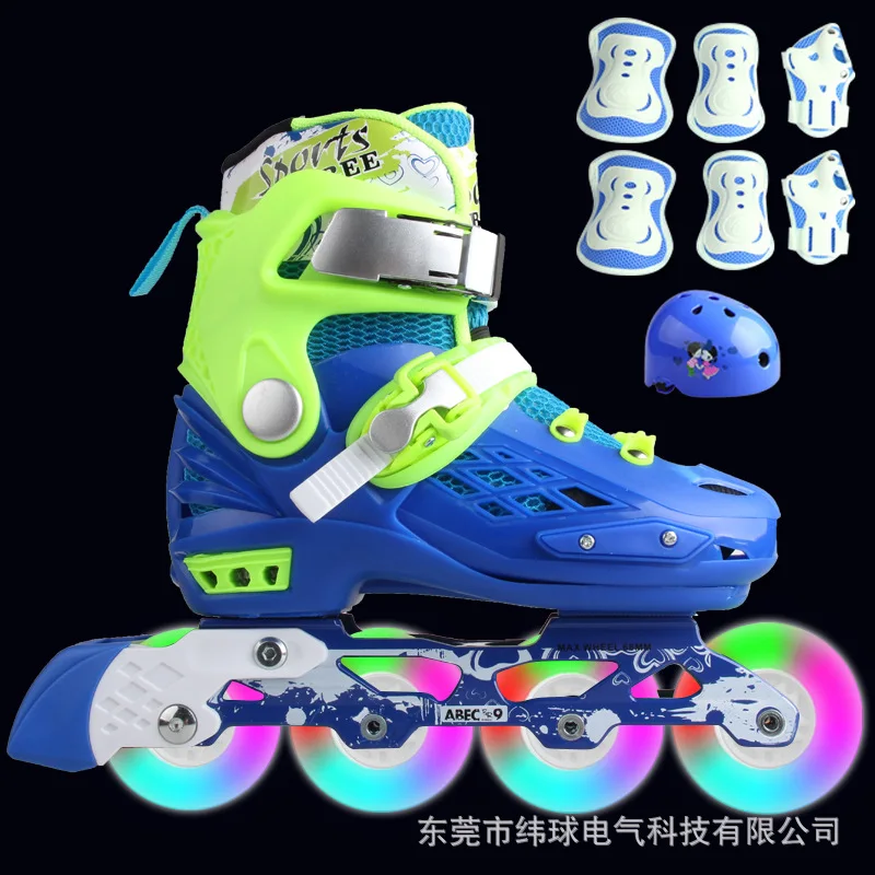 

Children's Outdoor Sports Skates Adjustable Size Set Children's Roller Skates Flat Flower Shoes Skates Roller Skates