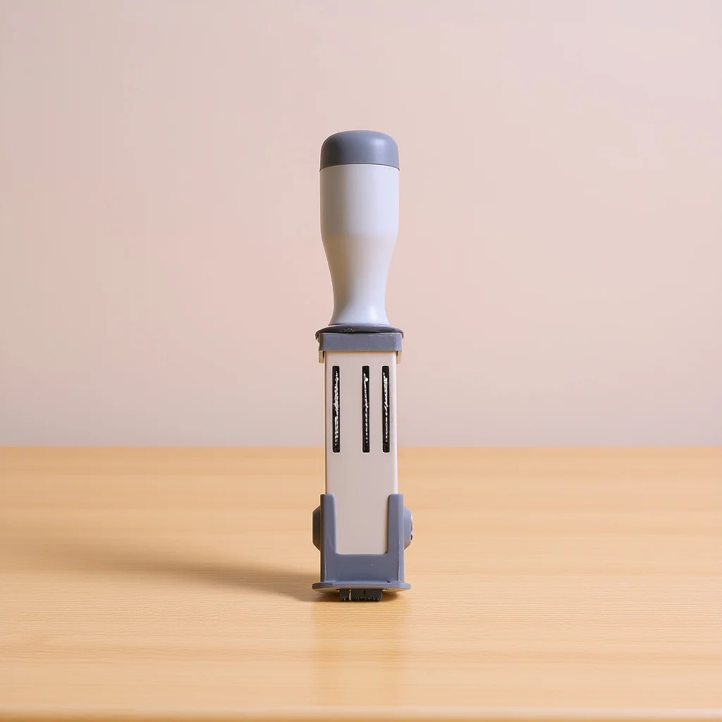

Handheld Date Stamp PP Metal Material Portable Date Rolling Stamp File Accessory Multi-Use Time Stamper for Office Daily