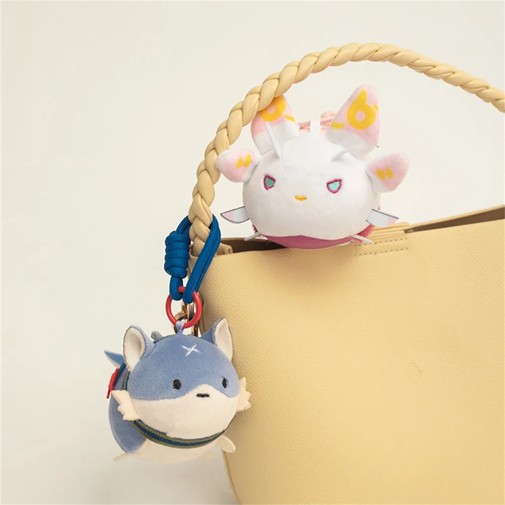 10CM Monster Hunter Mizutsune‌ Fox Plush Stuffed Dolls Palamute Pendant Backpack Decoration Creative Christmas Gift For Kids