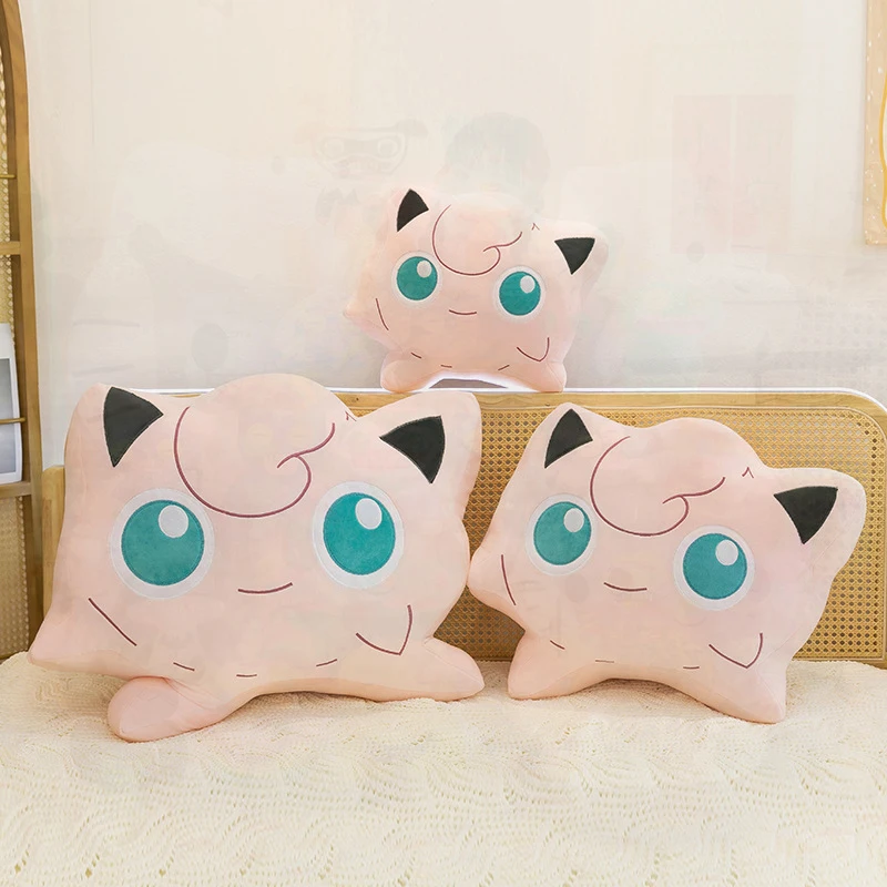 Adorable Pokemon Jigglypuff Plush Toy Cute Round Hugging Sleeping Pillow Stuffed Animal for Kids Girls Birthday Gift Bedtime