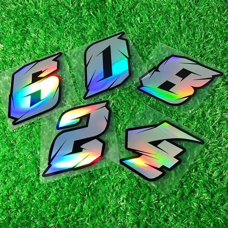 New 0123456789 Color Laser Number Car Motorcycle Stickers Fuel Tank Fairing DIY Moto Helmet Body Vinyl Decals Accessories