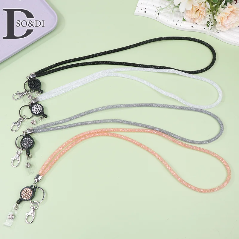 Draagbare Vrouwen Multi Color Mobiele Telefoon Ketting Voor Sleutels Id Kaart Intrekbare Lanyard Sleutelhanger Telefoon Riem Sleutels Houder