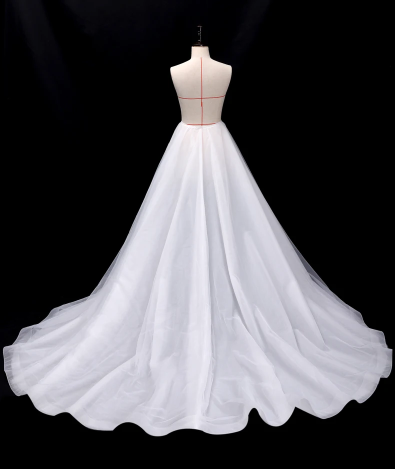 Abnehmbare rock Spitze tüll Zug Kleid Elegante 4 Schichten Tüll Braut rock Abnehmbare hochzeit Zug Hochzeit Zubehör