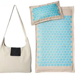 Yoga Linen Coconut Acupressure Massage Cushion Spike Kuznetsov s Applicator Neck Back Foot Massager Pad Stress Muscle Relaxation