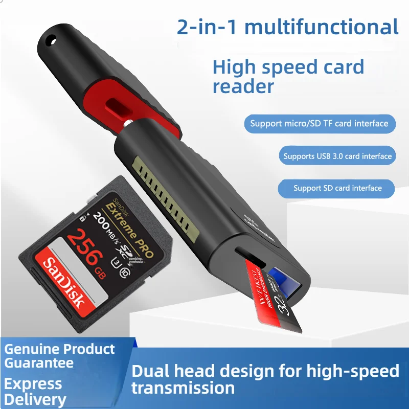 

Многофункциональный высокоскоростной USB-считыватель карт/карт 6-в-1, внешнее хранилище, черный, растягивающийся, для MemoryStickSDTFCard, совместимый с системой Windows