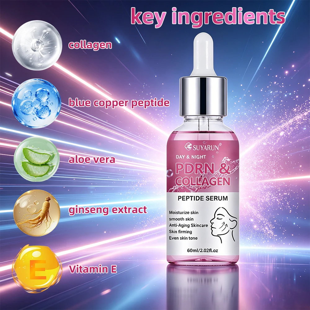 SUYARUN Collagen Pink Serum – Advanced Anti-Aging & Deep Hydrating Moisture Treatment, Suitable for All Skin Types.
