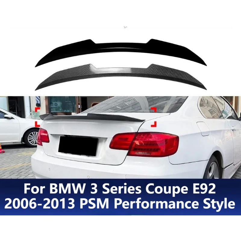 

For BMW 3 Series Coupe E92 2006-2013 PSM Performance Style Rear Wing Spoiler Tail Lip Exterior Upgrade Modification Accessories