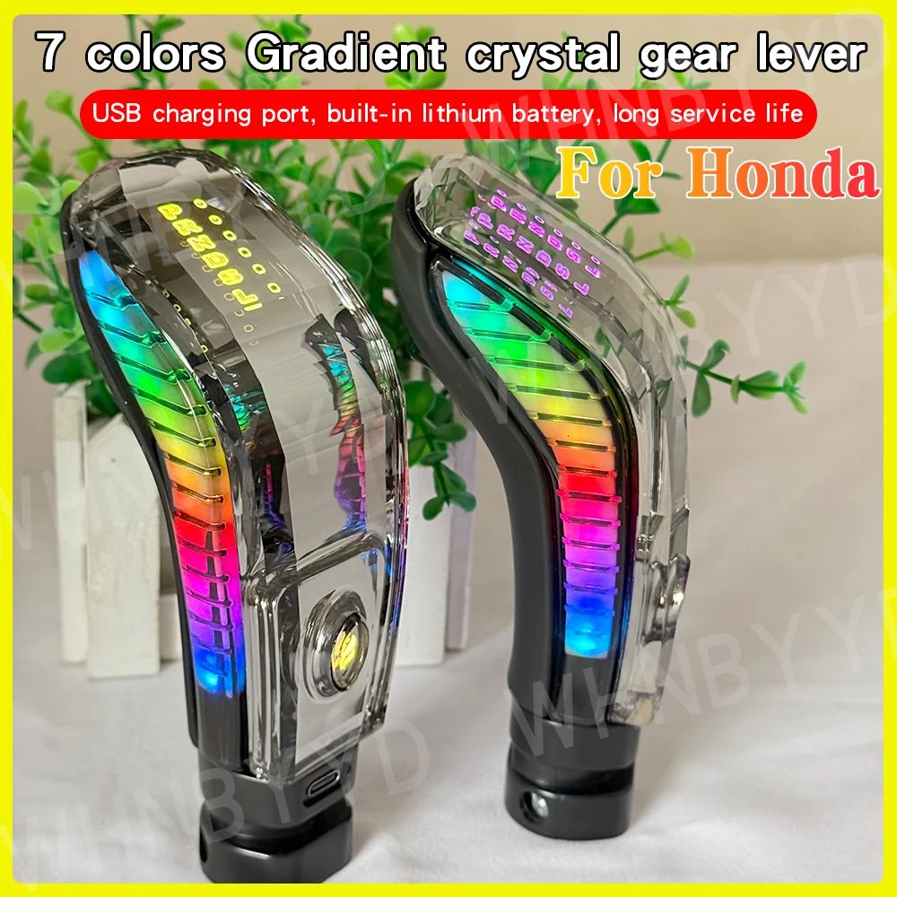 

For Honda 10th Accord Civic Crider Inspire MK9 MK10 CR-V LED Crystal Gear Shift Knob Auto Shifter Lever Handle Car Accessory
