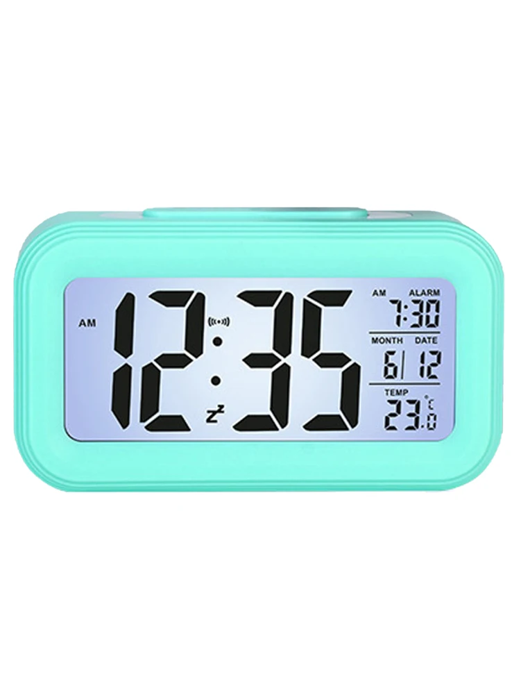 Smart Silent Night Model Digital Alarm Clock Snooze Function Living Room Backlight LED Display For Bedroom Battery Operated