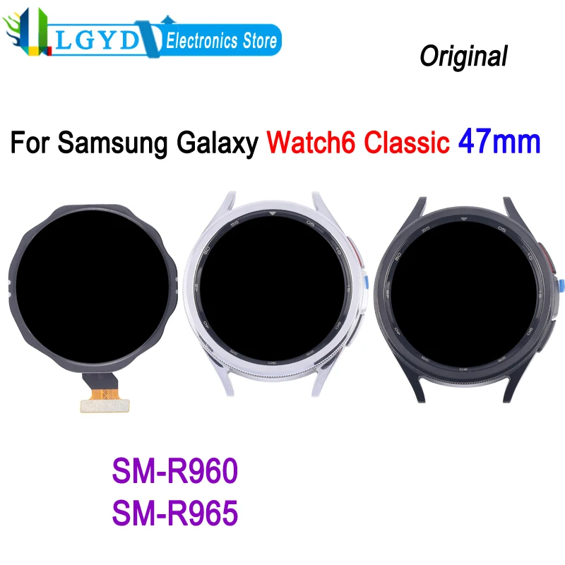 1,5-Zoll-Super-AMOLED-Bildschirm für Samsung Galaxy Watch6 Classic 47mm SM-R960 SM-R965 Smartwatch Display Touchscreen-Ersatz