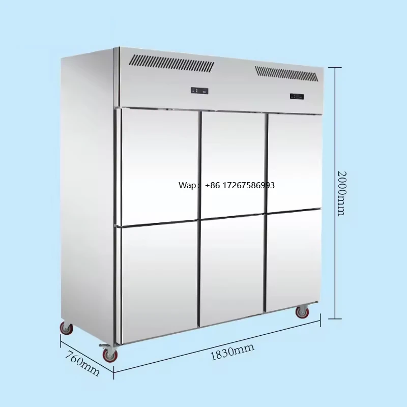 

High-Quality Stainless Steel 6-Door Refrigerator - Industrial Vertical Freezer & Restaurant Cooler