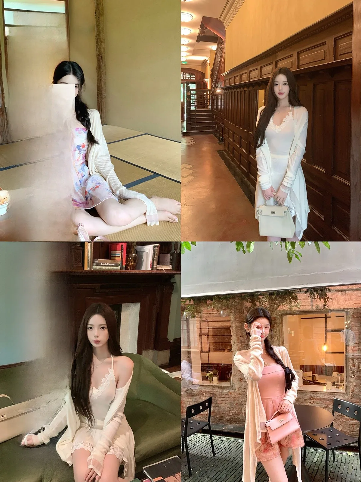 

Champagne Hotdog Knitted Outerwear Women's Ele Two-Tone oulder Open Cardigan Autumn Faion Ladies' Premium Knitwear