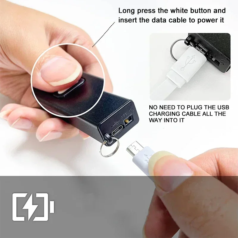 Mini Portable Rechargeable Flashlight for Outdoor Use, Safety Protection for Women