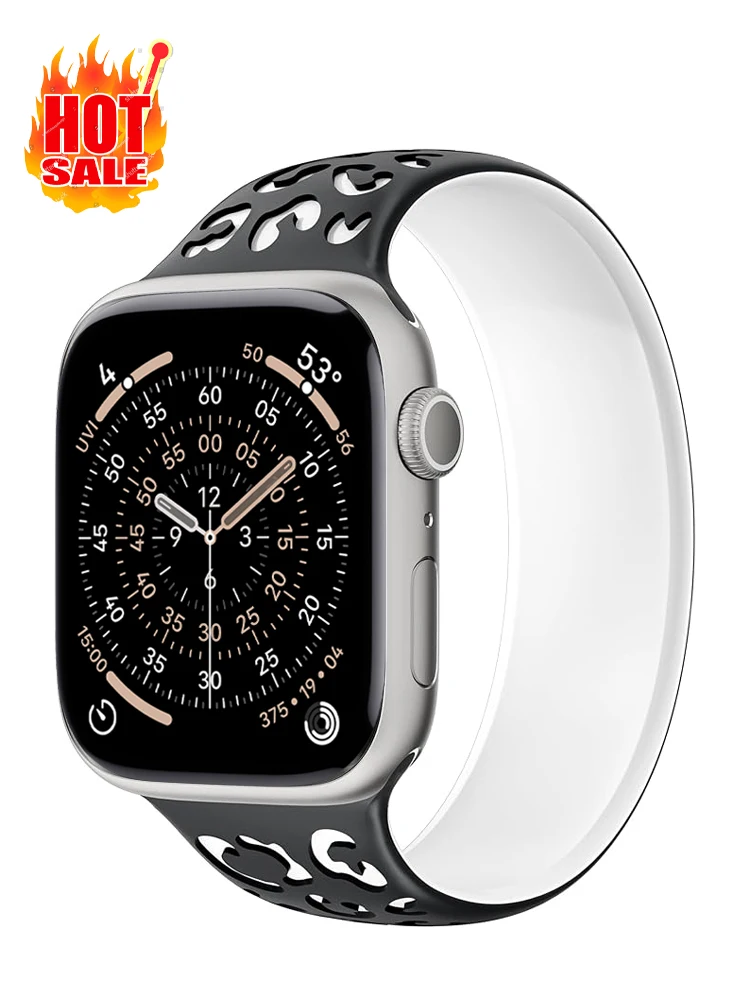 Engraved Strap For Apple Watch Band 46mm 45mm 44mm 42mm 41 40 49mm Solo loop correa bracelet iwatch series 11 Ultra 9 10 7 SE 8
