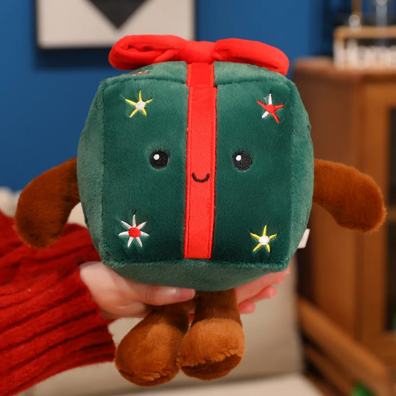 Novo presente de natal brinquedo de pelúcia kawaii papai noel árvore de natal boneca de pelúcia dos desenhos animados natal biscoito presente conjunto bonito decoração do feriado