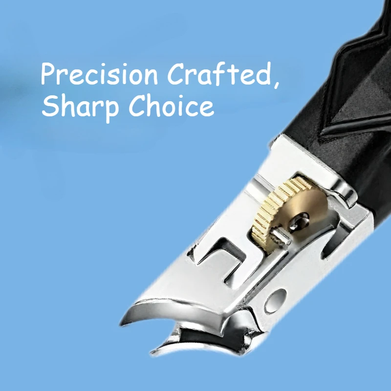 Afsluitbare diagonaal gesneden wijd openende nagelknipper met spatbescherming Extra lange nagelknipperset Gespecialiseerde paronychia-nageltang