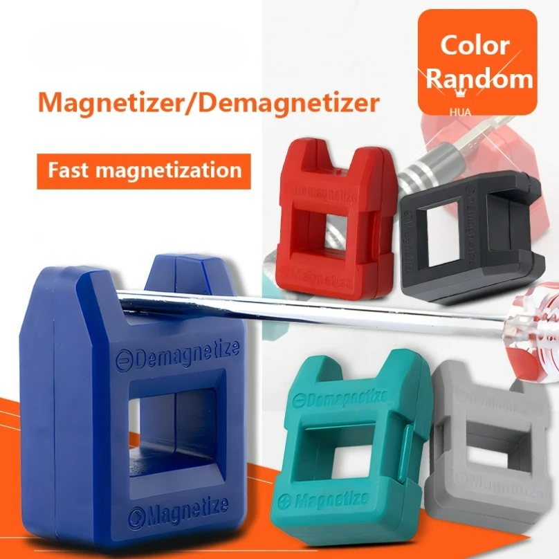 

XMSJ Mini Magnetizer Demagnetizer Screwdriver Magnetic Utility Pickup Tool Suitable for Screwdriver Bits Electric Drill Bits