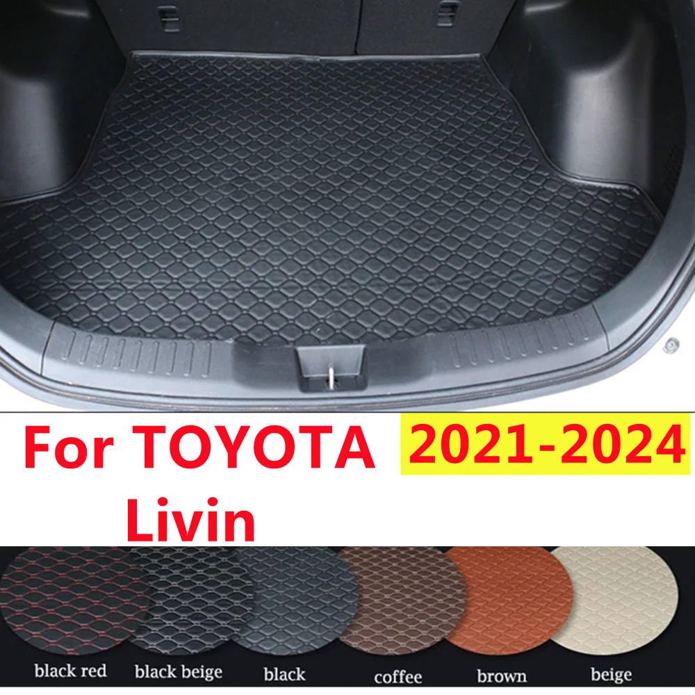 YJ AUTO Accessories Car Trunk Mat Custom Fit For TOYOTA Livin 2024-2021 Rear Cargo Liner Cover Carpet Waterproof All Weather