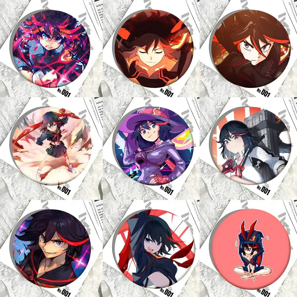 Anime KILL La KILL Matoi Ryuuko Round Badge Creative Brooch Clothing Backpack Accessories Lapel Pin