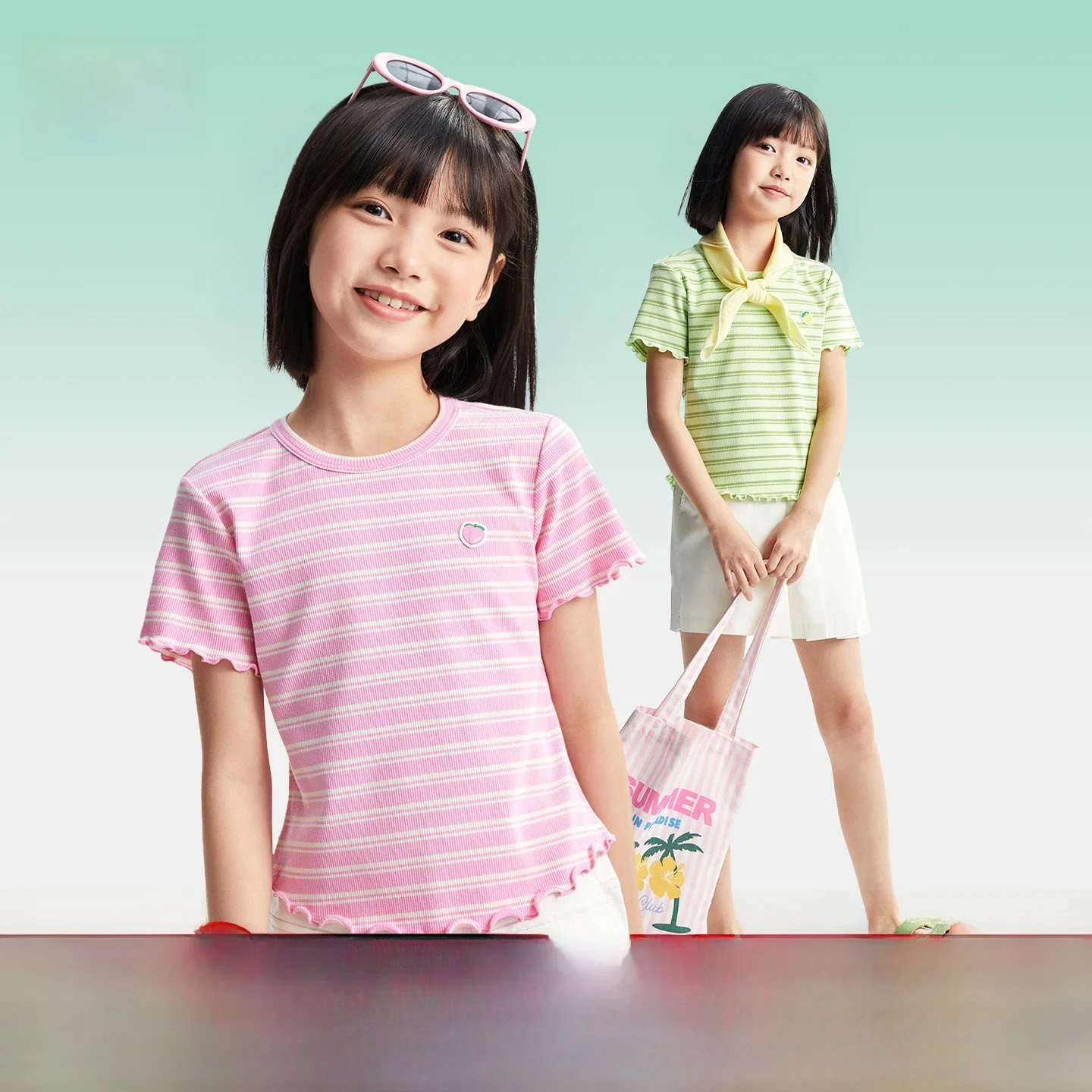 annil-kids-t-shirt-girocollo-a-maniche-corte-a-righe-vestibilita-slim-casual-in-misto-cotone-nuovo-arrivo-estivo-top-versatile