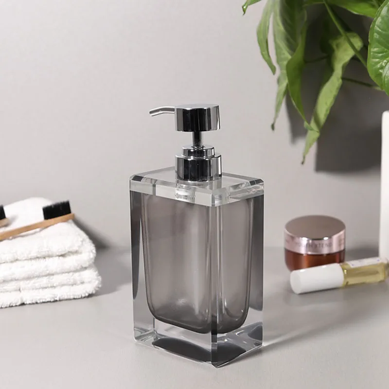 Transparent Resin Bathroom Liquid Soap Dispenser Hand Sanitizer Shampoo Face Cream Body Wash Bottle Separately Apartment Hotel