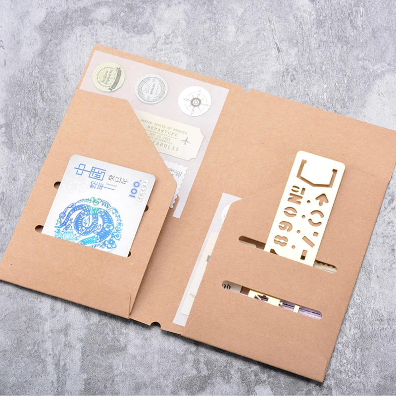 PVC Zipper Bag for Midori Travelers Notebook Journal Planner Accessory Card Holder Storage Standard/Pocket/Passport