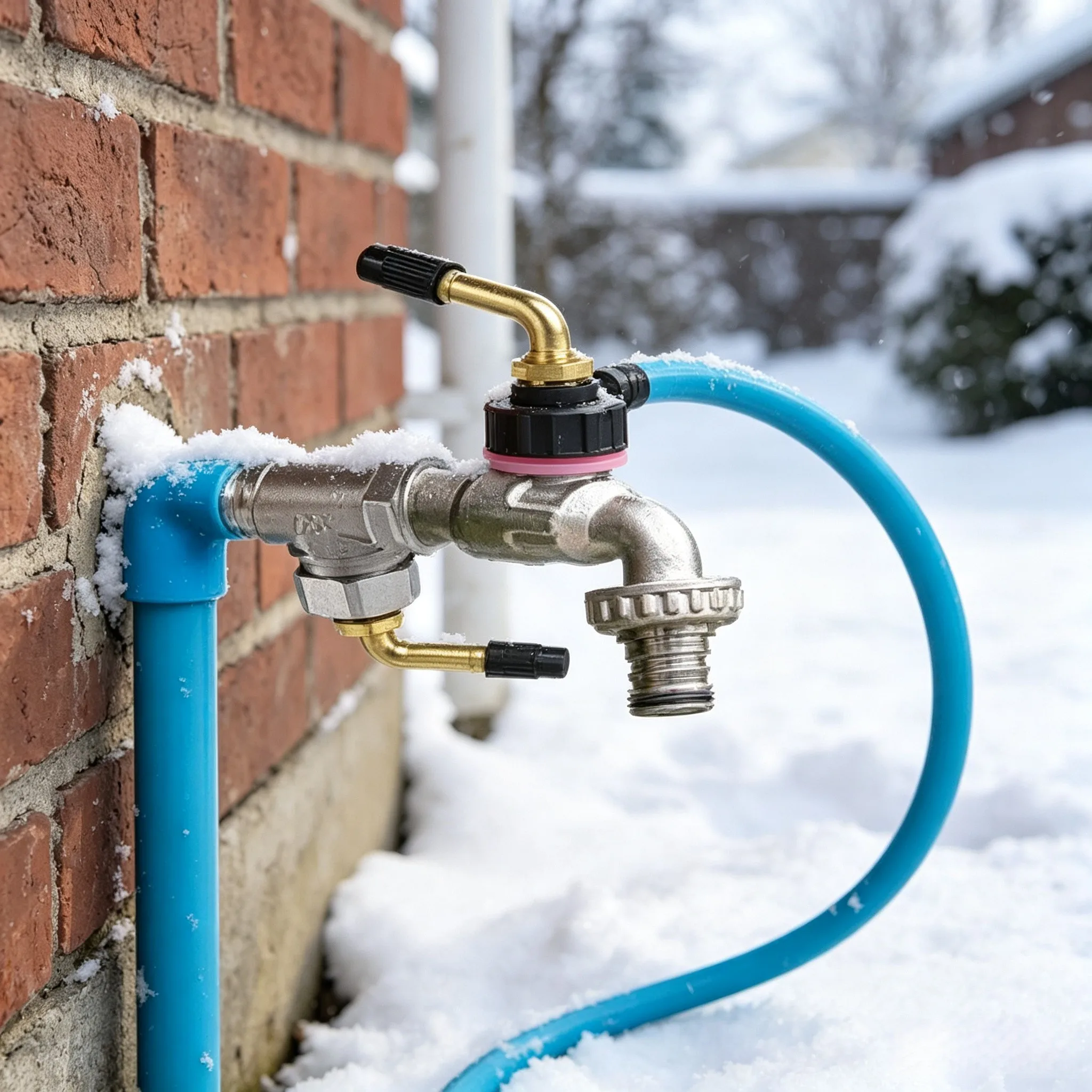 Outside Tap Protector From Frost Inflatable Frost Tap For Outdoor Winter, Water Pipe Filling And Inflating Nozzle Connector