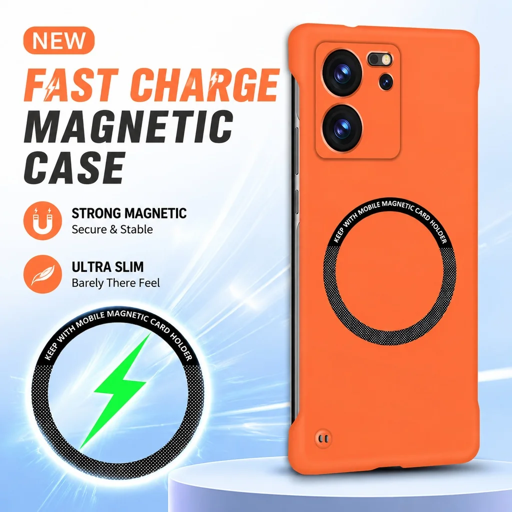Coque de téléphone fine et légère pour Redmi K60 Ultra Pro 5G, chargement magnétique sans fil, protection de l'appareil photo, coque arrière rigide en PC d'origine