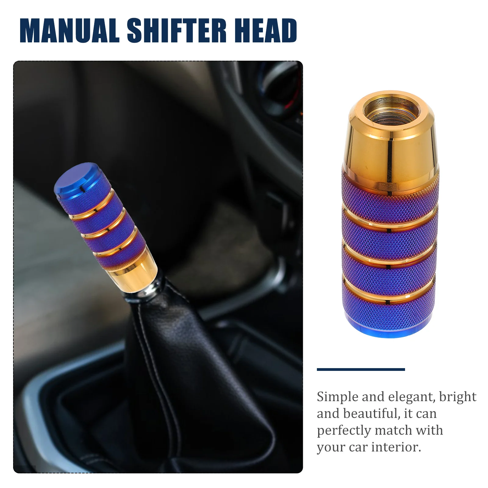 

1Pcs Car Gear Knob Anti-Slip Aluminum Alloy Manual Shifter Head Replacement Professional Car Modification Parts Accessories
