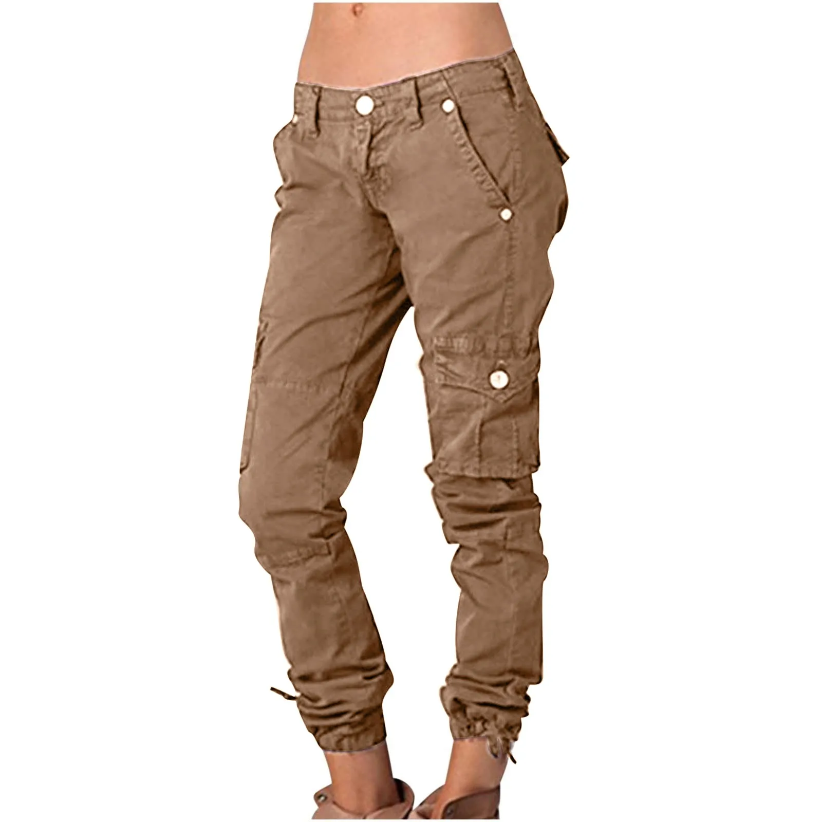 

Female Pants Multi-pockets Gothic Cargo Pants Women High Waist Slim Streetwear New Y2k Fashion Bottom Pantalones De Mujer