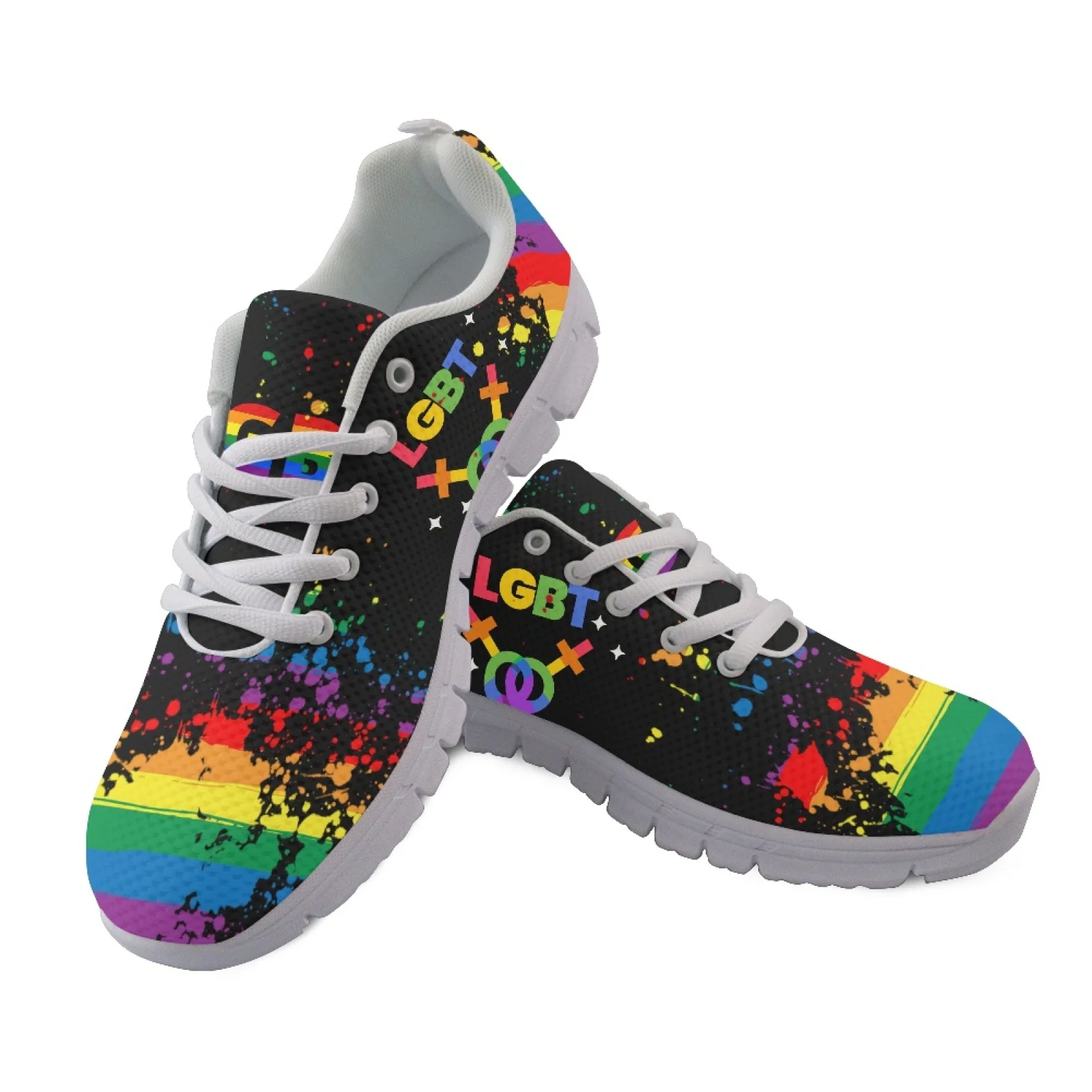 Coloranimal Colorful Sheep Print Tennis Shoes Mesh & EVA Sole Fitness Sneaker Soft Running Sneakers for Men