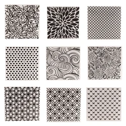 Pasta Embossing plástico para DIY Craft, Moldes Template, Stencils Stamp, Cartões de papel Scrapbook, Photo Album Making Tool, 15x15cm