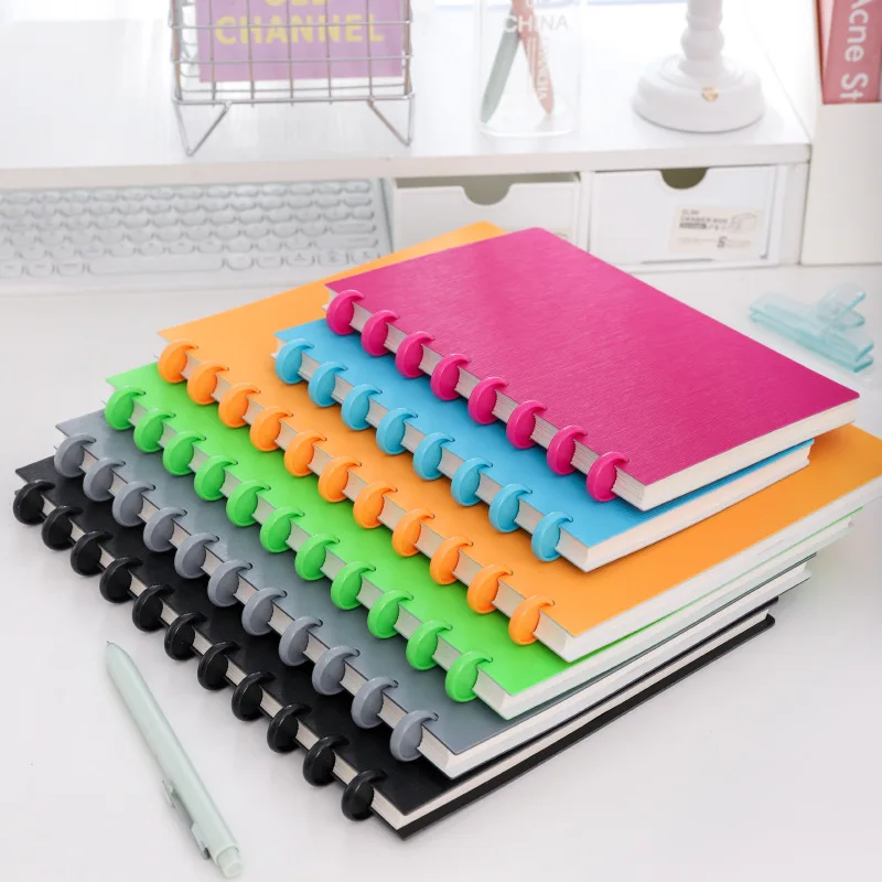 

Портативный съемный блокнот A5/A5, блокнот с грибной кнопкой, блокнот с отрывными листами, альбом для вырезок, школьные и офисные канцелярские принадлежности