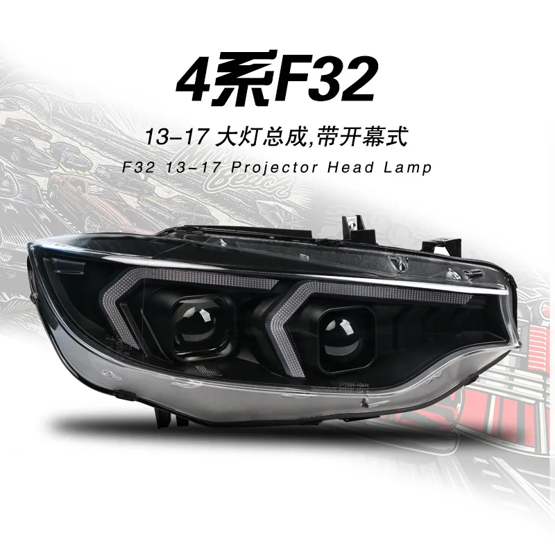 

Suitable for 13-17 BMW 4 Series F32 Headlights, A Pair of LED Turn Signals, Daytime Running Lights, European Opening Ceremony