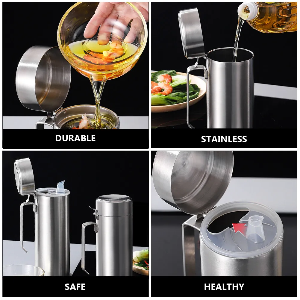 

Герметичная емкость для масла из нержавеющей стали для здорового приготовления пищи, дозатор для масла, уксуса, соевого соуса