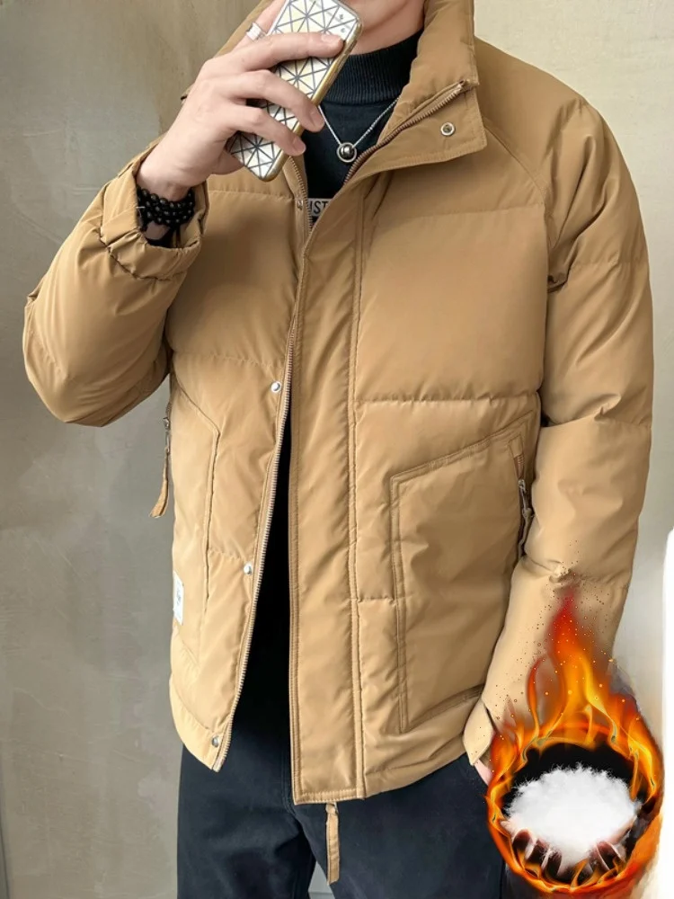 

Мужская повседневная куртка Paul Winter с воротником-стойкой, свободного кроя, теплая, белая, с декоративной молнией, из полиэстера...