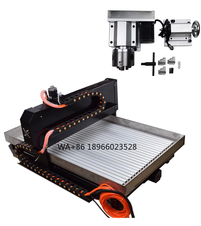 

Factory Sale Usb Port 4 Axis Wood cnc 6090 Stainless steel structure Engraving Machine Price