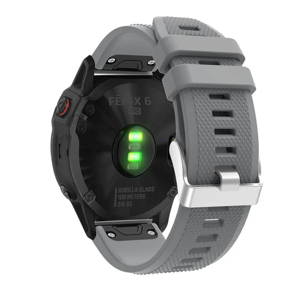 Pulseira de relógio garmin fenix, 26, 22, 20mm, 6s, 6, 6x, 10 x, 5, 5x, plus, 3hr 935, pulseira de silicone, acessórios para relógio inteligente, liberação rápida