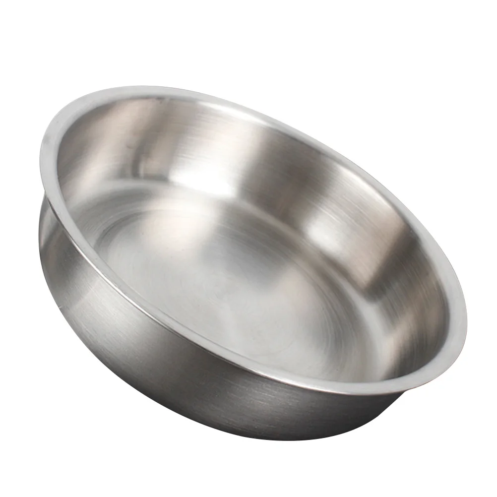

Stainless Steel Round Plate Multipurpose Food Fruit Rice Soup Kitchen Home Restaurant Practical Household