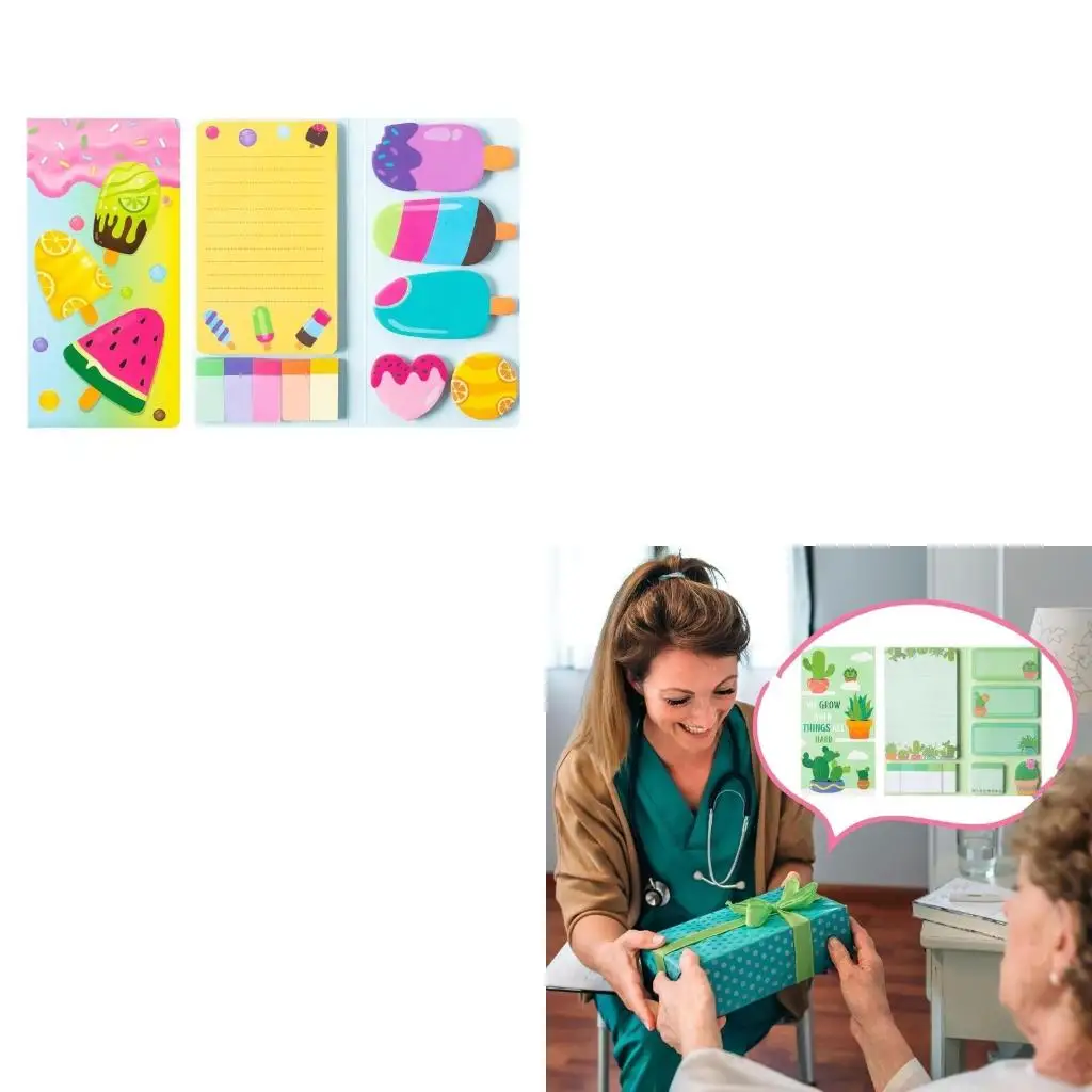  800 Sheets Cartoon Sticky Notes Index Tabs Self-Adhesive Note Reminder on Notebook Planner Fridges Calendar Computer Mug