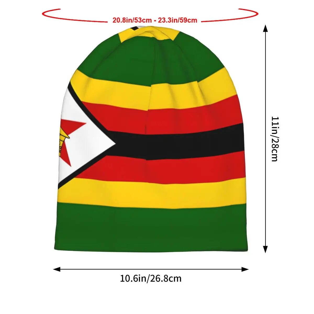 Flag Of Zimbabwe Cap Men Women Paragraph Beanie Warm Fashion Hundred Take Ins Pullover Slouch Hiphop Thin Unisex