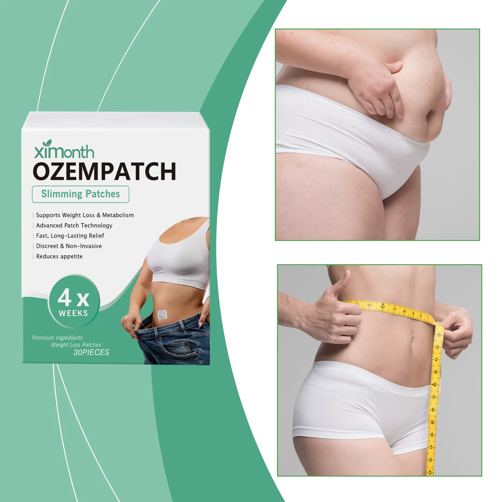 Parche Herbal para el Ombligo, Promueve el Metabolismo, Quema Grasa, Mejora la Circulación Gastrointestinal, Elimina el Edema, Parches de Desintoxicación Corporal