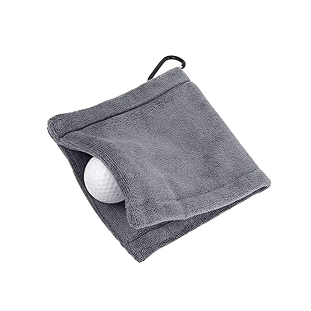 Golf Club Towel Cleaning Cloth Cleaning Towel Club Towel Golf Supplies Grey/Black Portable For Golf Club Golf Club Accessories